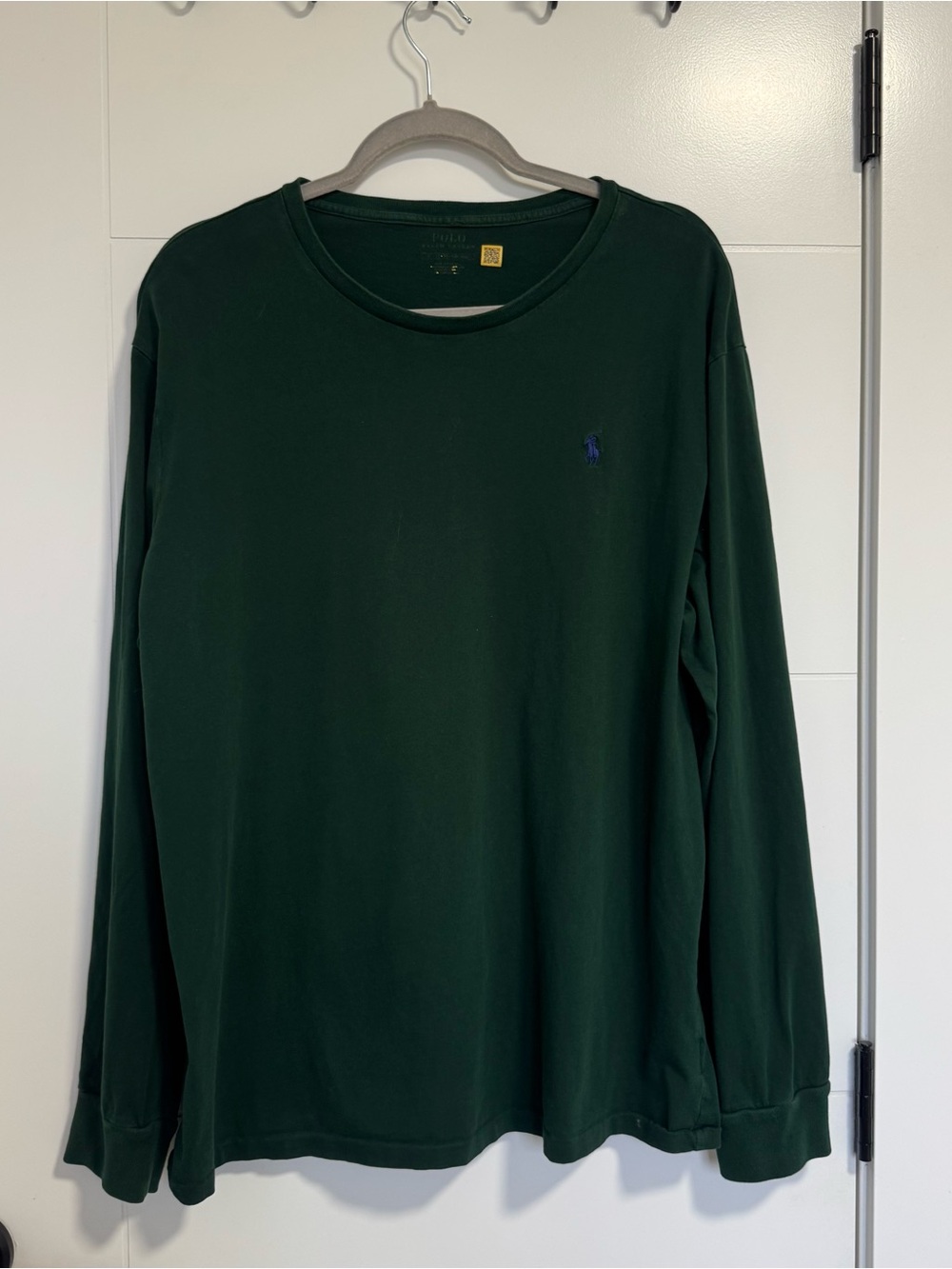 Polo by Ralph Lauren Long-Sleeve Crewneck Tee in Forest Green